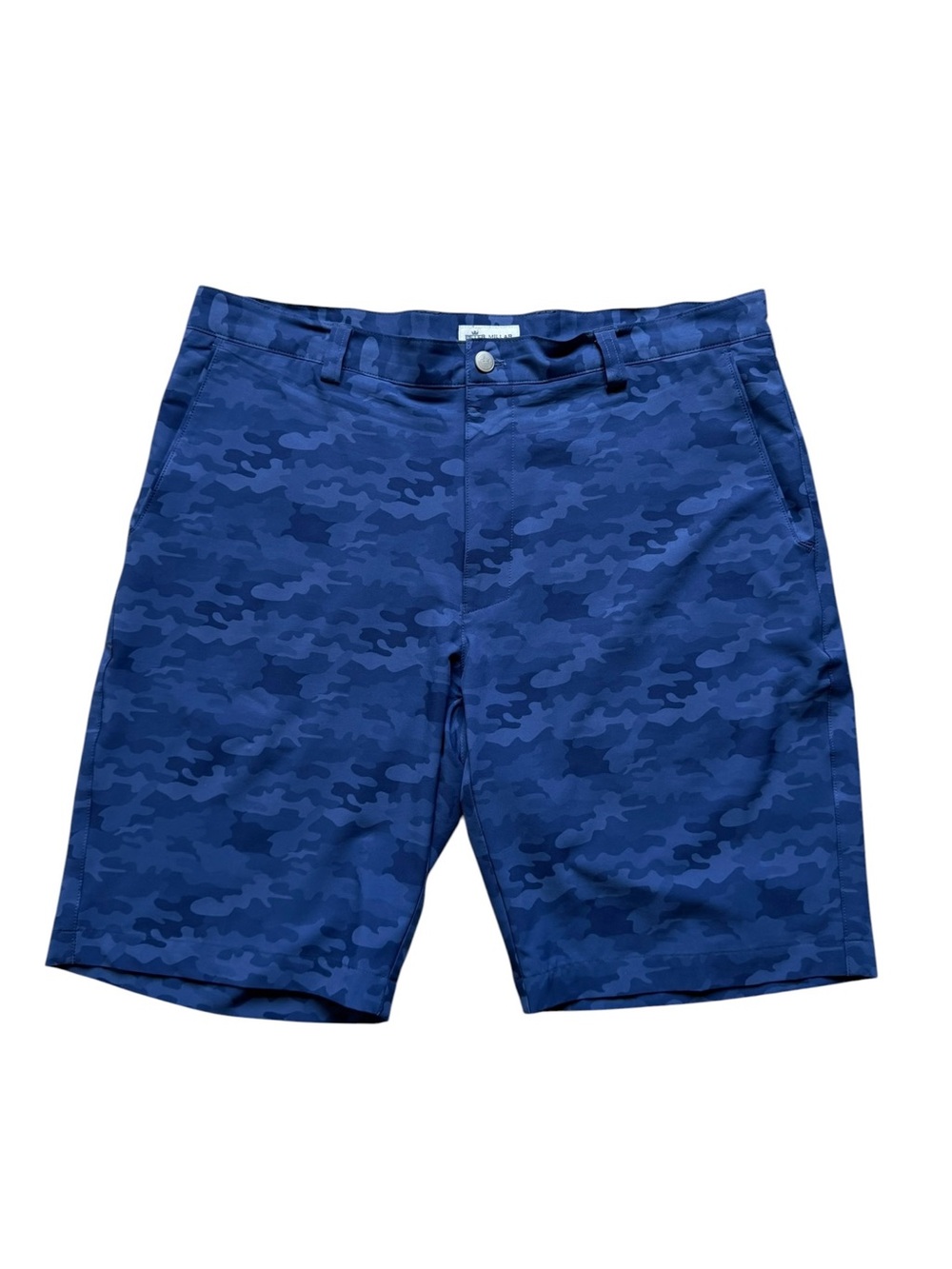 Peter Millar Crown Sport Shackleford Performance Hybrid Golf Short Blue Camo 36